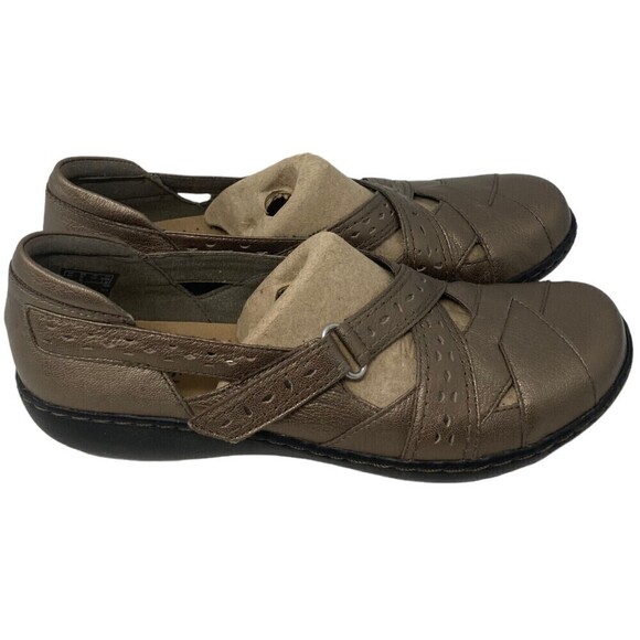 NEW Clarks Ashland Women's Size 9 N Spin Slip On Loafer Pewter NIB - Picture 3 of 12